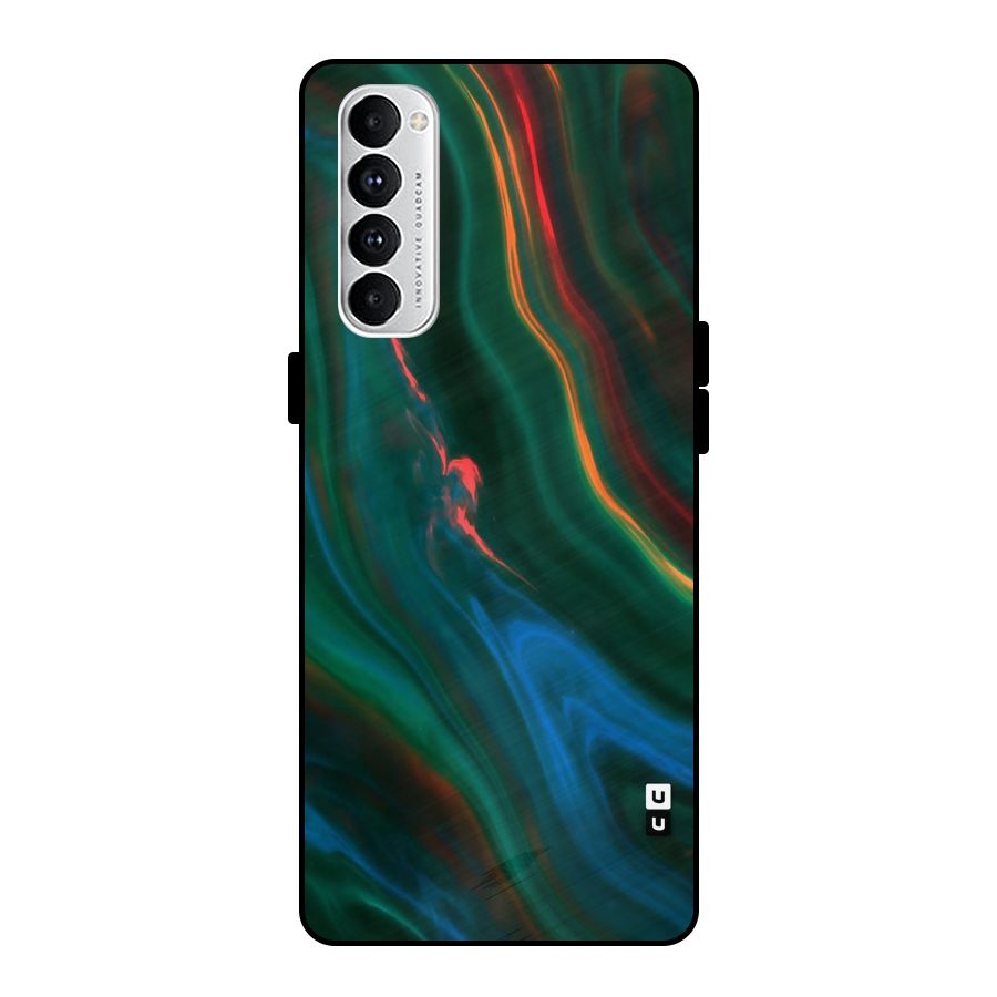 Inverse Marble Metal Back Case for Oppo Reno4 Pro