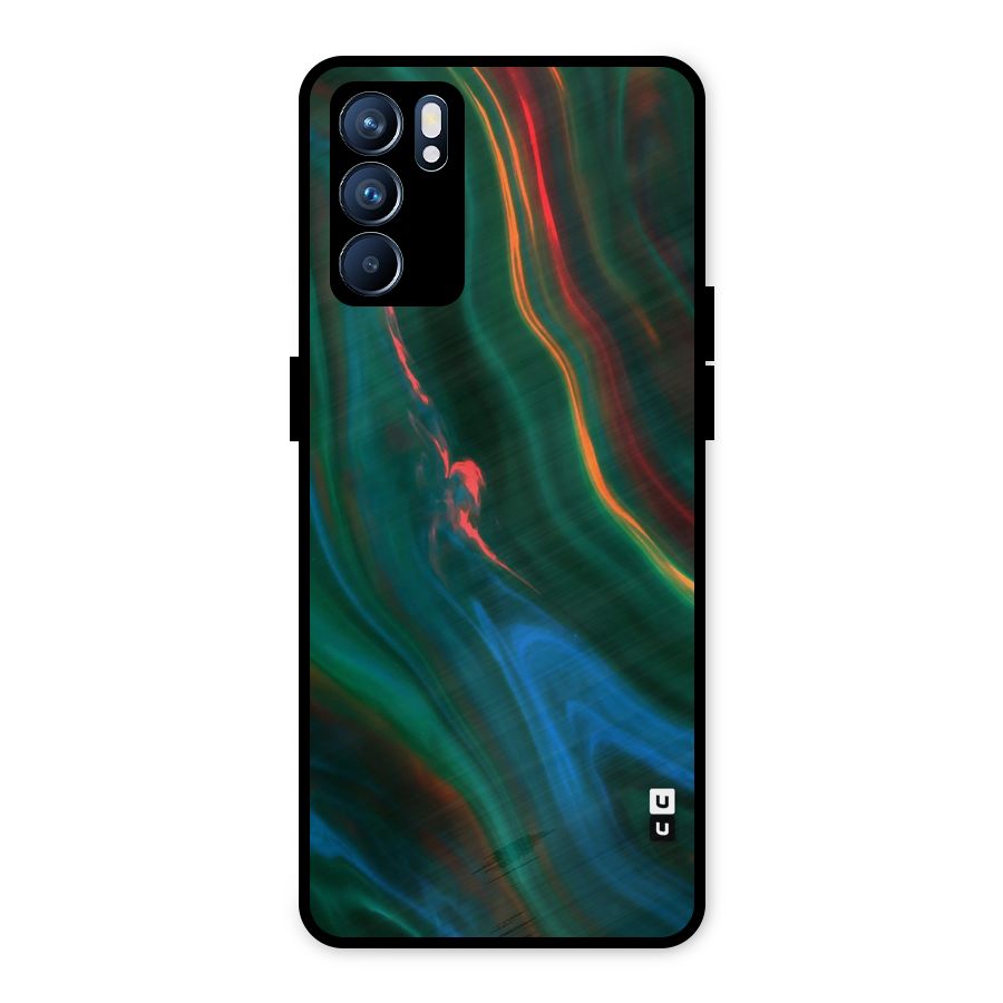 Inverse Marble Metal Back Case for Oppo Reno6 5G