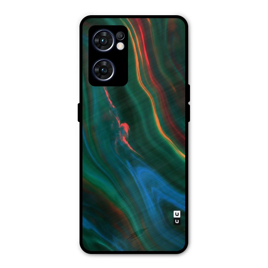 Inverse Marble Metal Back Case for Oppo Reno7 5G