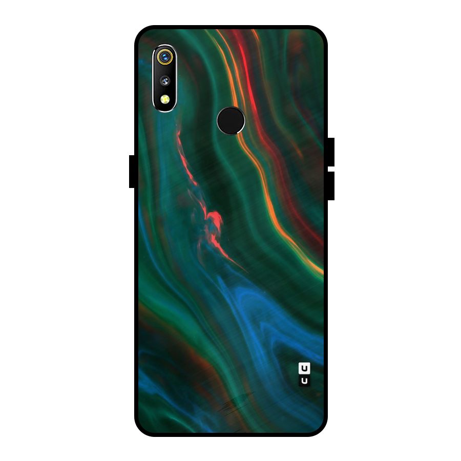 Inverse Marble Metal Back Case for Realme 3i