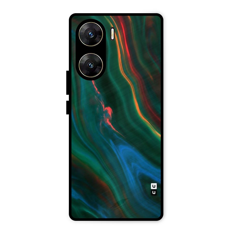 Inverse Marble Metal Back Case for Vivo V29e