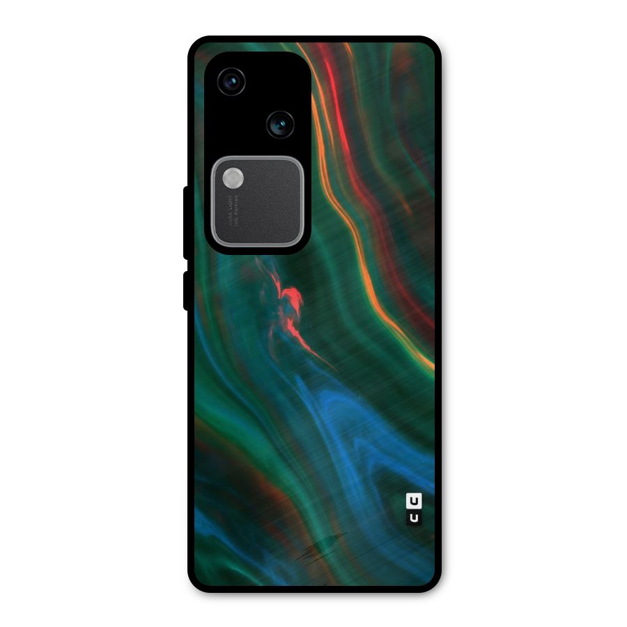 Inverse Marble Metal Back Case for Vivo V30 Pro