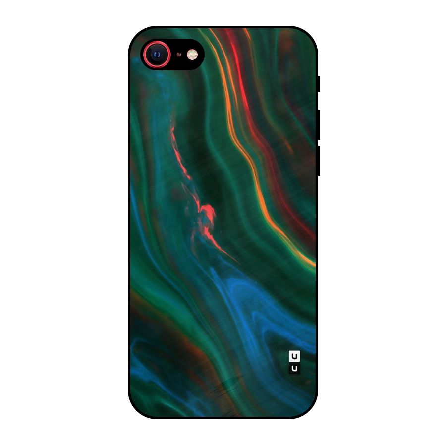 Inverse Marble Metal Back Case for iPhone SE 2020