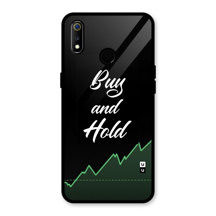 Investors Quote Buy and Hold Glass Back Case for Realme 3
