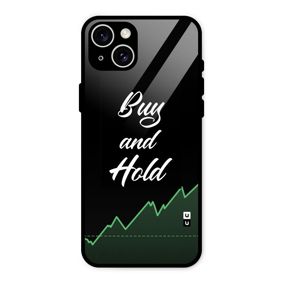 Investors Quote Buy and Hold Glass Back Case for iPhone 15 Plus