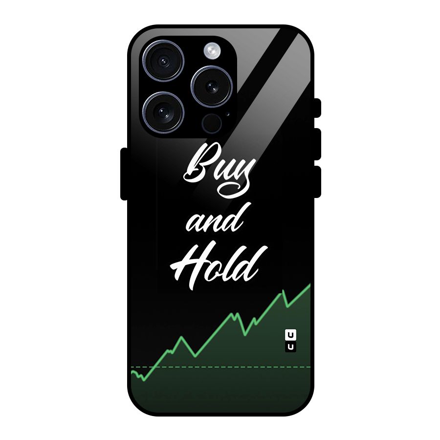Investors Quote Buy and Hold Glass Back Case for iPhone 15 Pro