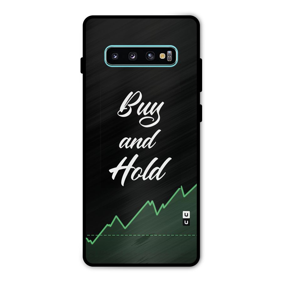 Investors Quote Buy and Hold Metal Back Case for Galaxy S10 Plus