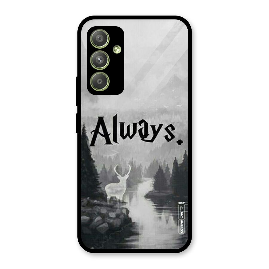 Invisible Deer Glass Back Case for Galaxy A54