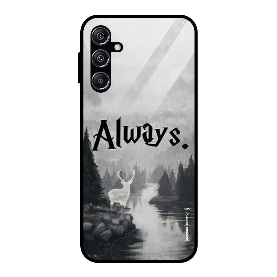Invisible Deer Glass Back Case for Galaxy M34 5G