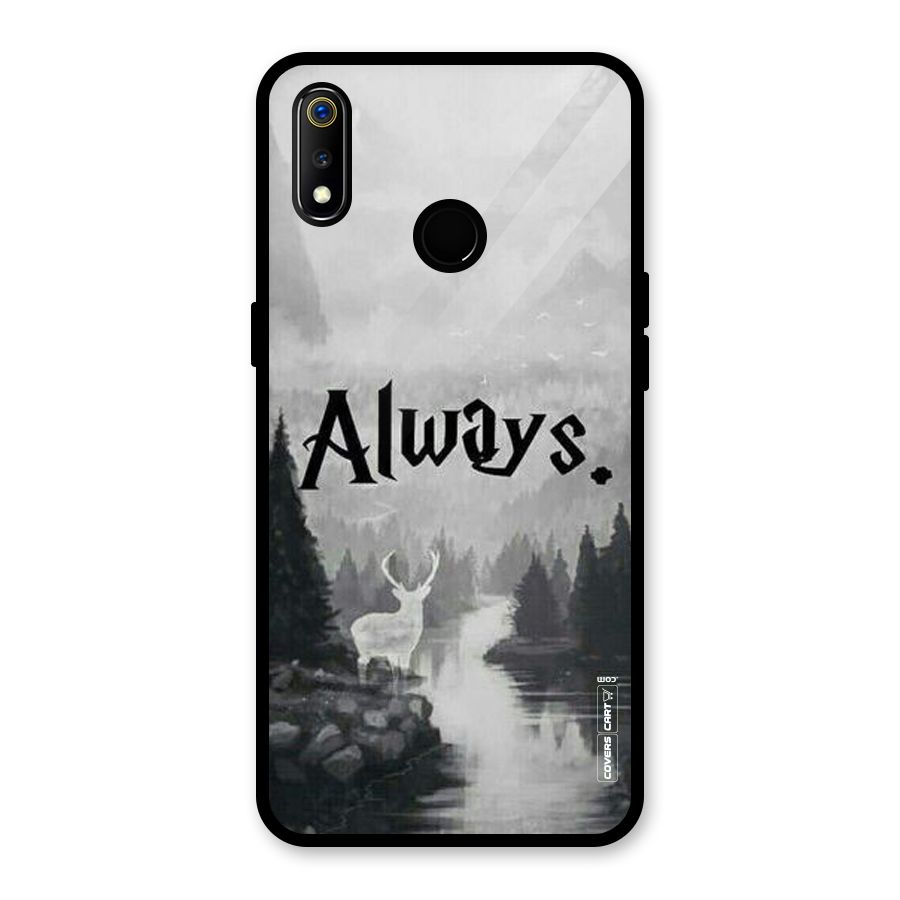 Invisible Deer Glass Back Case for Realme 3i