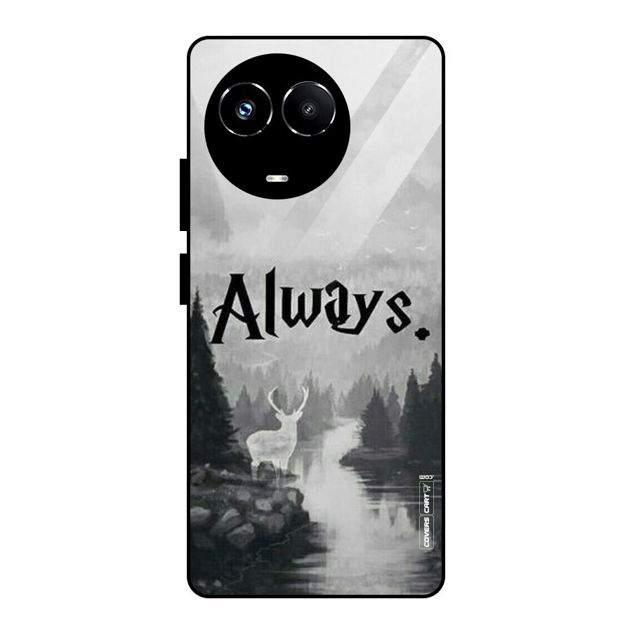 Invisible Deer Glass Back Case for Realme Narzo 60X