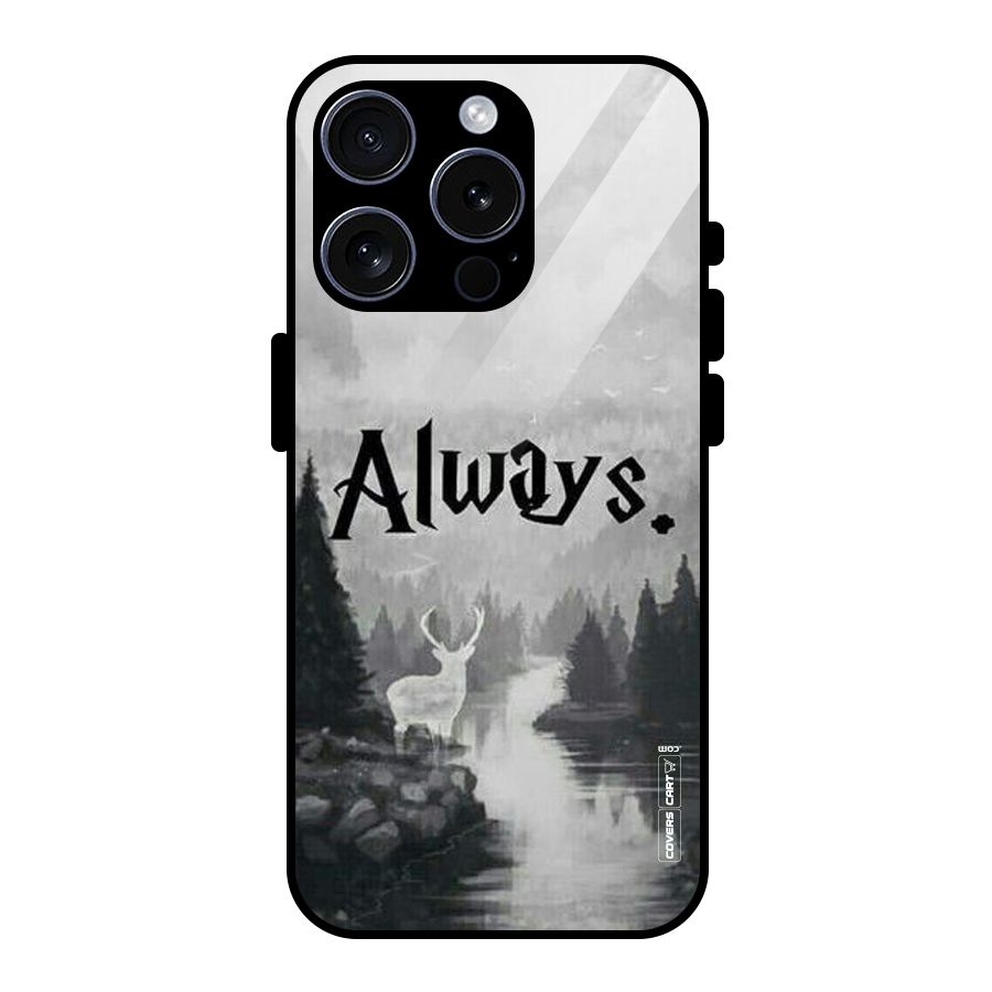 Invisible Deer Glass Back Case for iPhone 15 Pro
