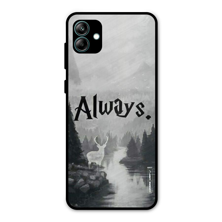 Invisible Deer Metal Back Case for Galaxy A04
