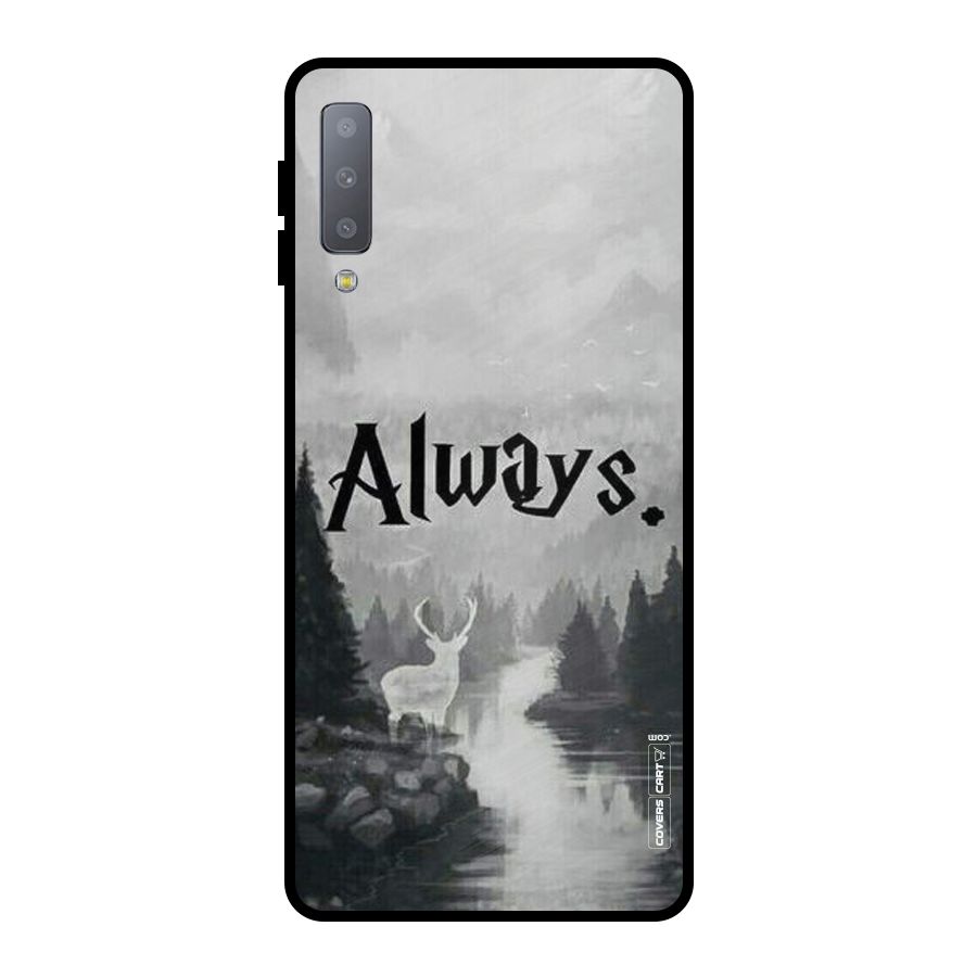 Invisible Deer Metal Back Case for Galaxy A7 (2018)