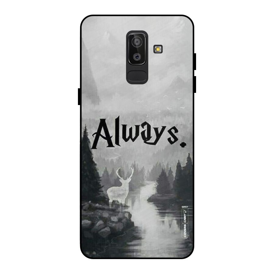 Invisible Deer Metal Back Case for Galaxy J8