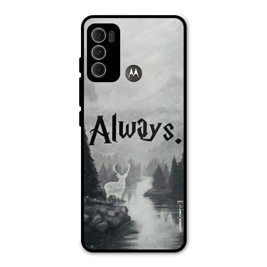 Invisible Deer Metal Back Case for Moto G60