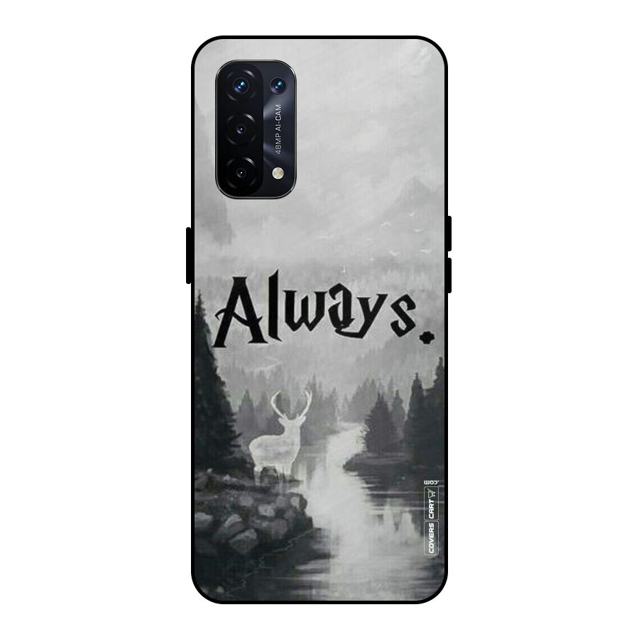 Invisible Deer Metal Back Case for Oppo A74 5G