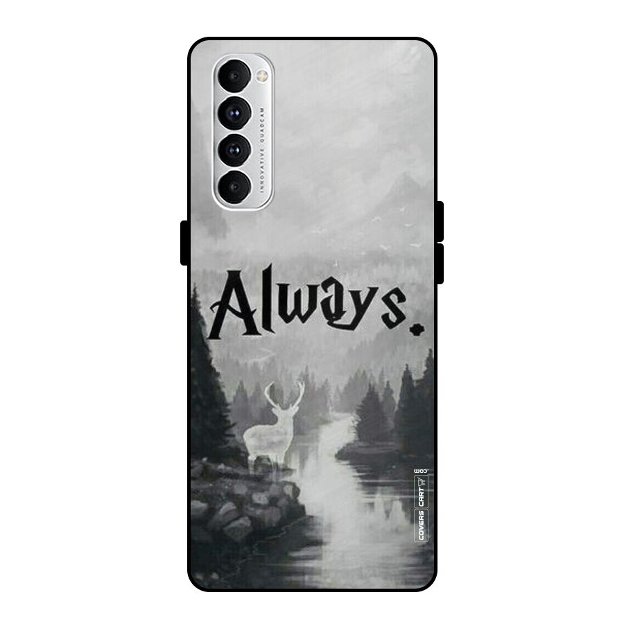 Invisible Deer Metal Back Case for Oppo Reno4 Pro