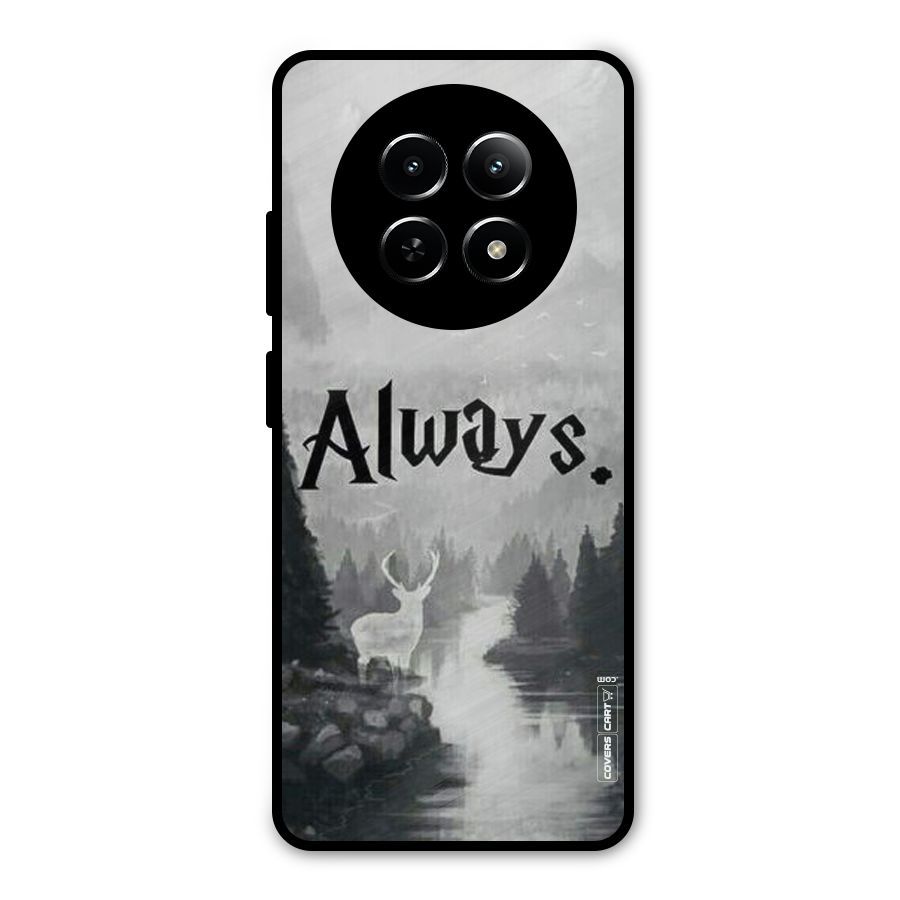Invisible Deer Metal Back Case for Realme 12x 5G
