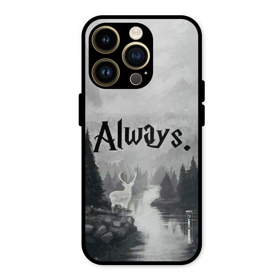 Invisible Deer Metal Back Case for iPhone 14 Pro