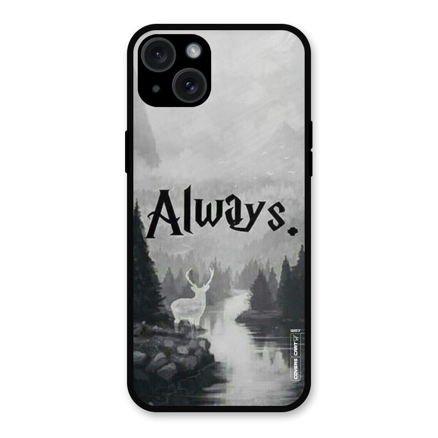 Invisible Deer Metal Back Case for iPhone 15 Plus