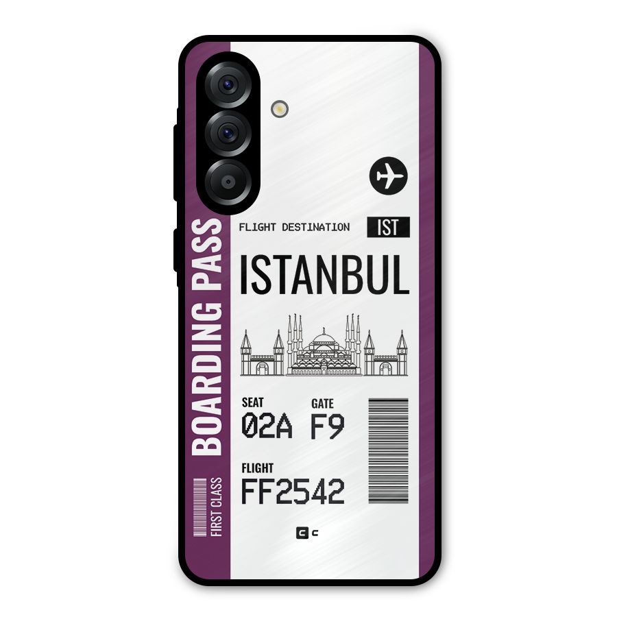 Istanbul Boarding Pass Metal Back Case for Galaxy A36