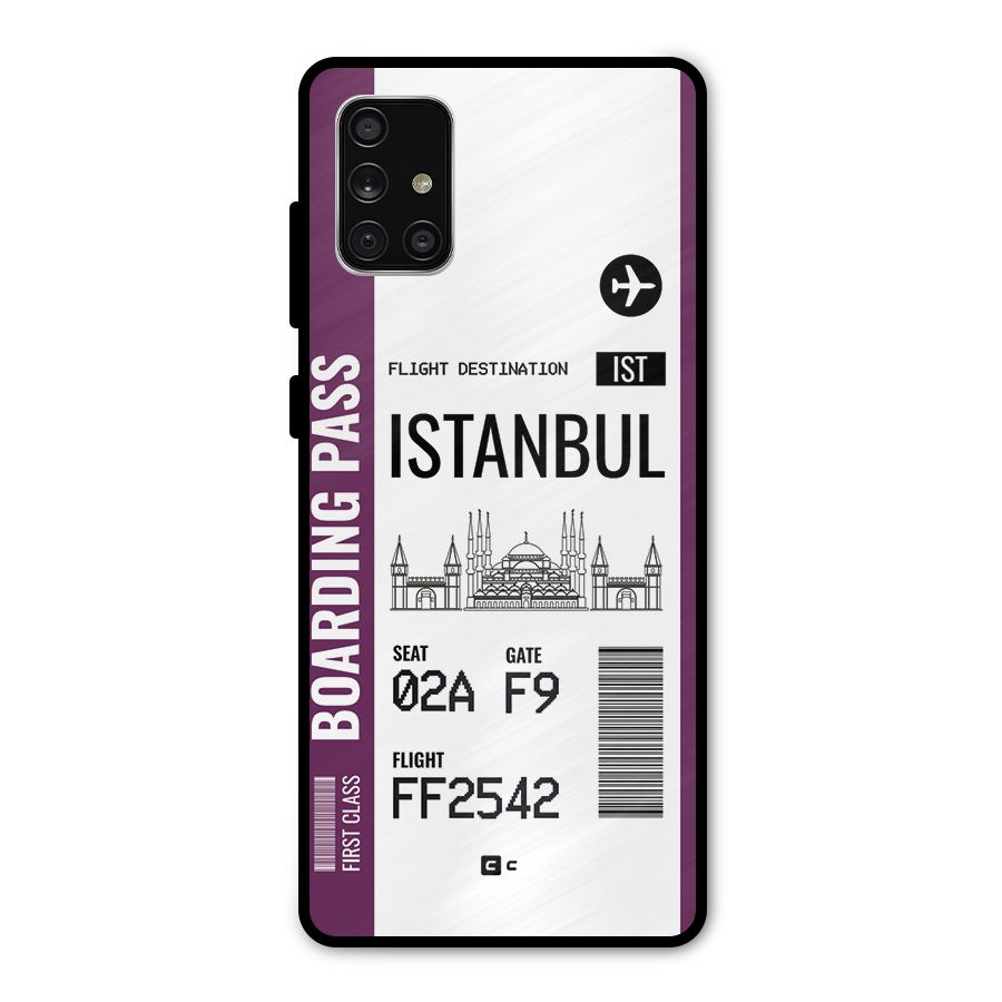 Istanbul Boarding Pass Metal Back Case for Galaxy A71