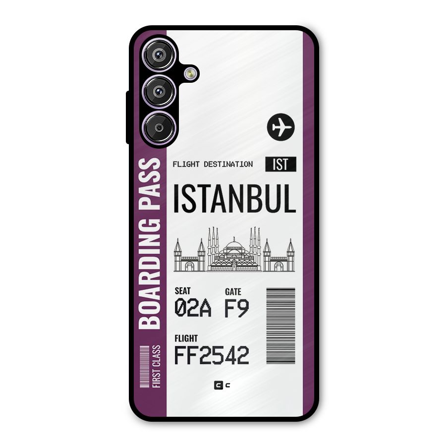 Istanbul Boarding Pass Metal Back Case for Galaxy F15