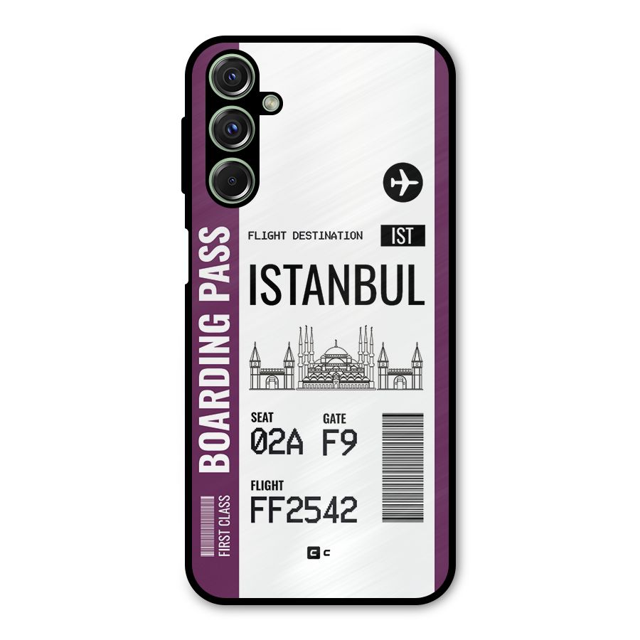 Istanbul Boarding Pass Metal Back Case for Galaxy F34