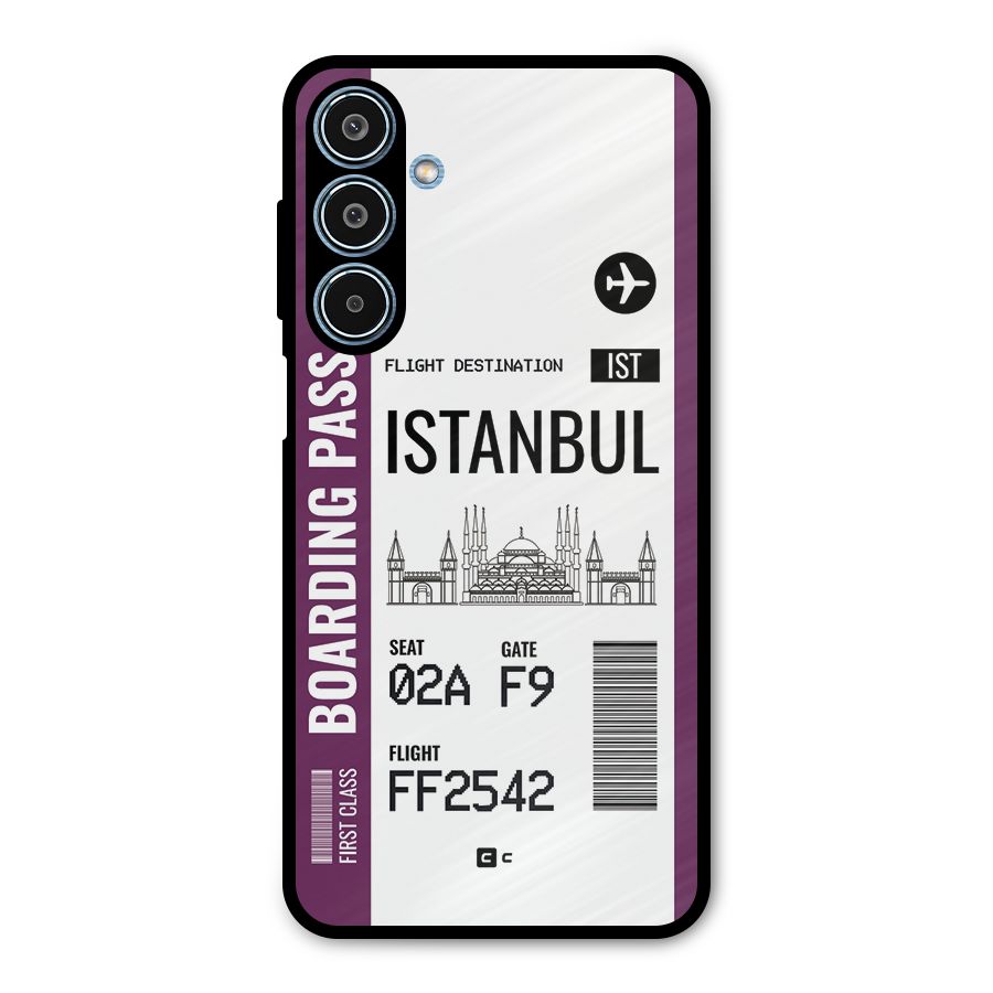 Istanbul Boarding Pass Metal Back Case for Galaxy M35