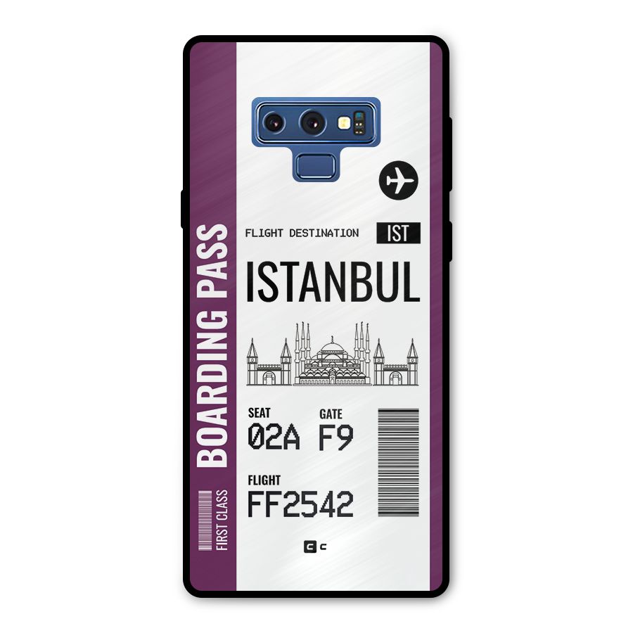 Istanbul Boarding Pass Metal Back Case for Galaxy Note 9