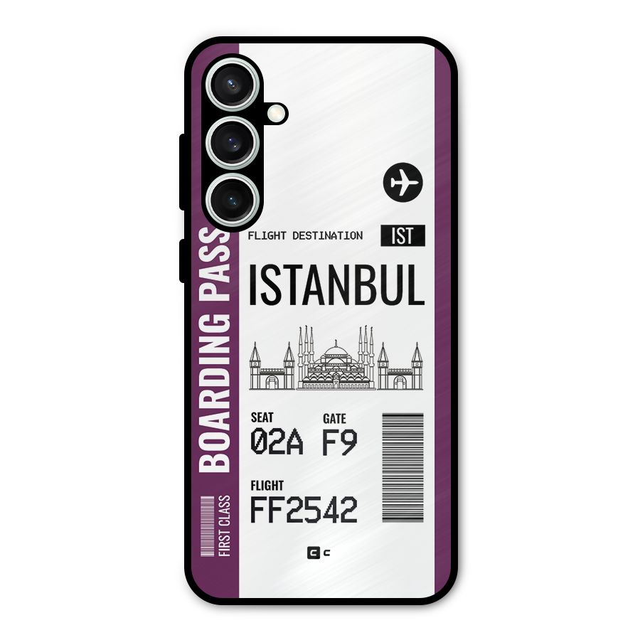 Istanbul Boarding Pass Metal Back Case for Galaxy S23 FE