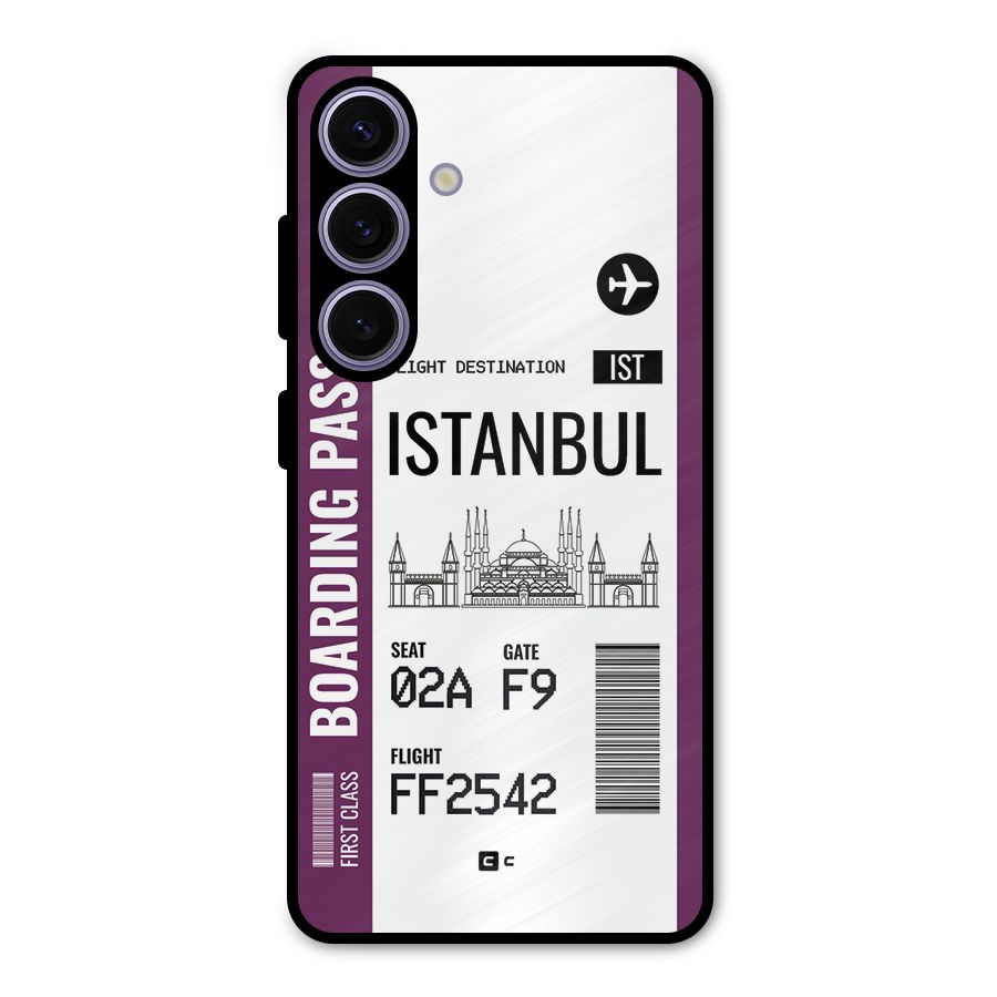 Istanbul Boarding Pass Metal Back Case for Galaxy S24