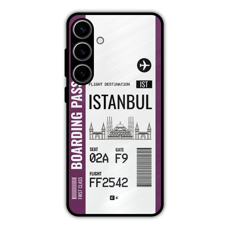 Istanbul Boarding Pass Metal Back Case for Galaxy S24 Plus