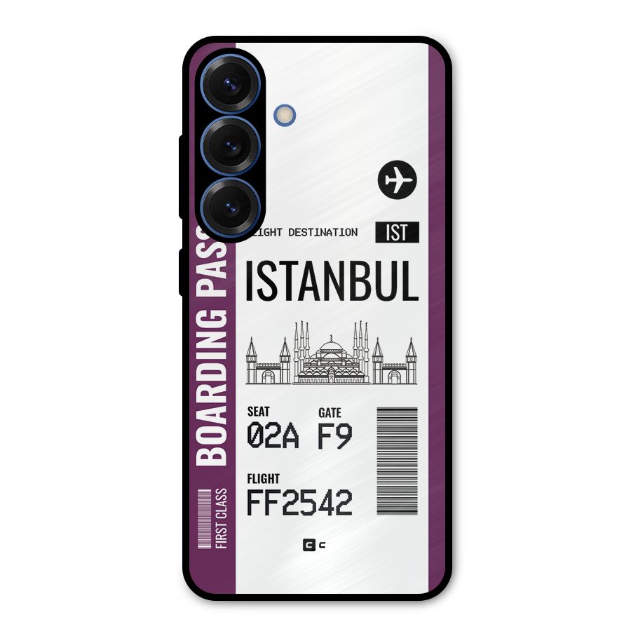Istanbul Boarding Pass Metal Back Case for Galaxy S25