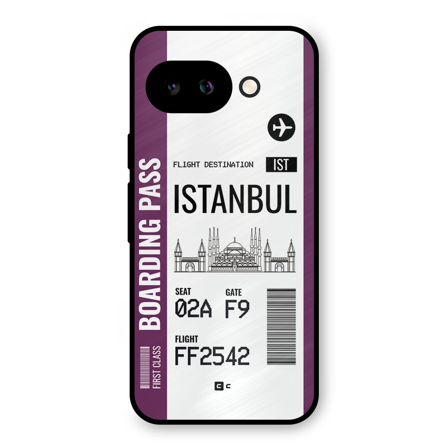 Istanbul Boarding Pass Metal Back Case for Google Pixel 9a