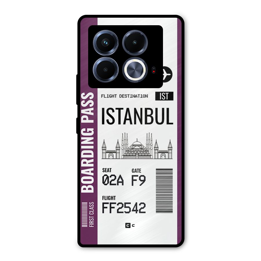 Istanbul Boarding Pass Metal Back Case for Infinix Note 40 5G