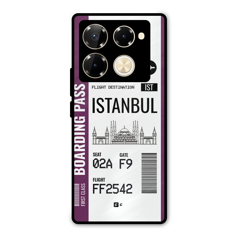 Istanbul Boarding Pass Metal Back Case for Infinix Note 40 Pro Plus