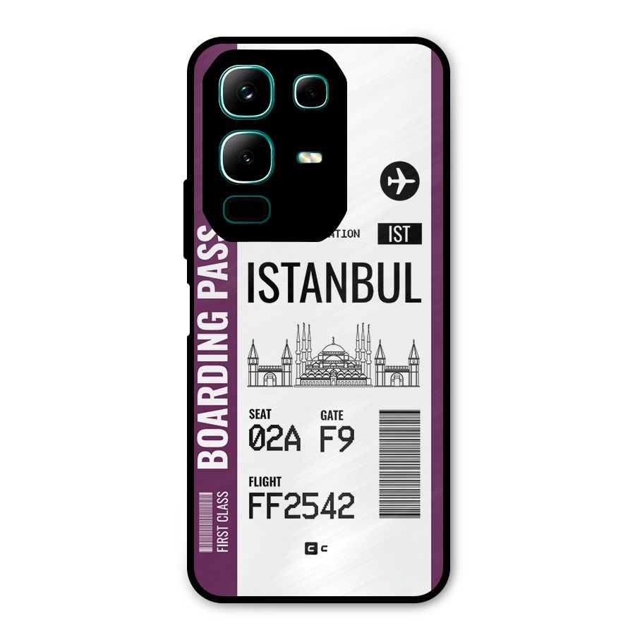 Istanbul Boarding Pass Metal Back Case for Infinix Note 50x