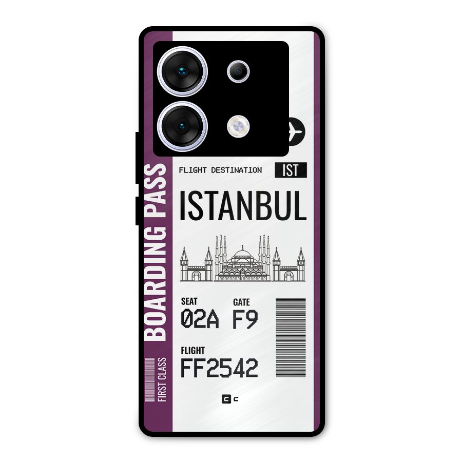 Istanbul Boarding Pass Metal Back Case for Infinix Zero 30 5G