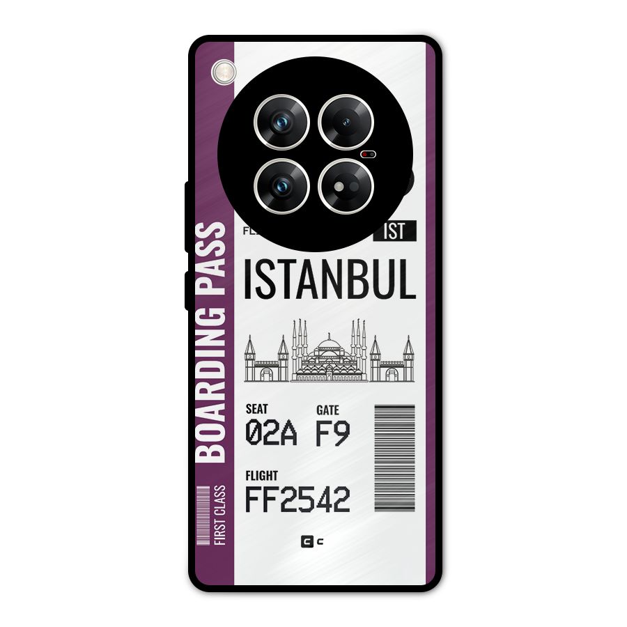 Istanbul Boarding Pass Metal Back Case for Infinix Zero 40 5G