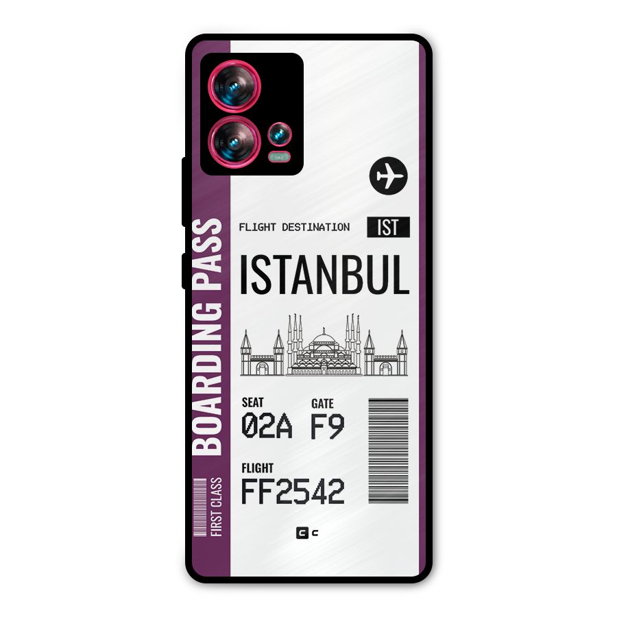 Istanbul Boarding Pass Metal Back Case for Motorola Edge 30 Fusion