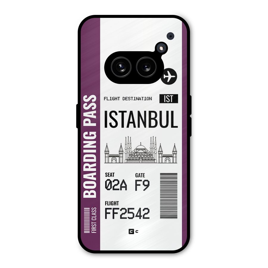 Istanbul Boarding Pass Metal Back Case for Nothing Phone 2a Plus