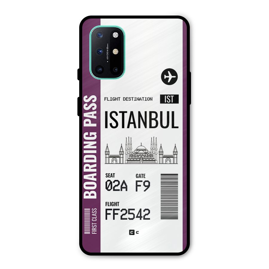 Istanbul Boarding Pass Metal Back Case for OnePlus 8T