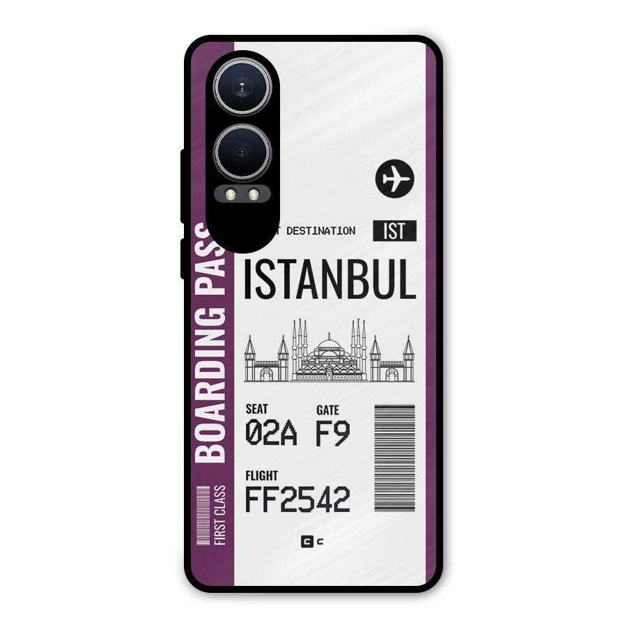 Istanbul Boarding Pass Metal Back Case for OnePlus Nord CE4 Lite