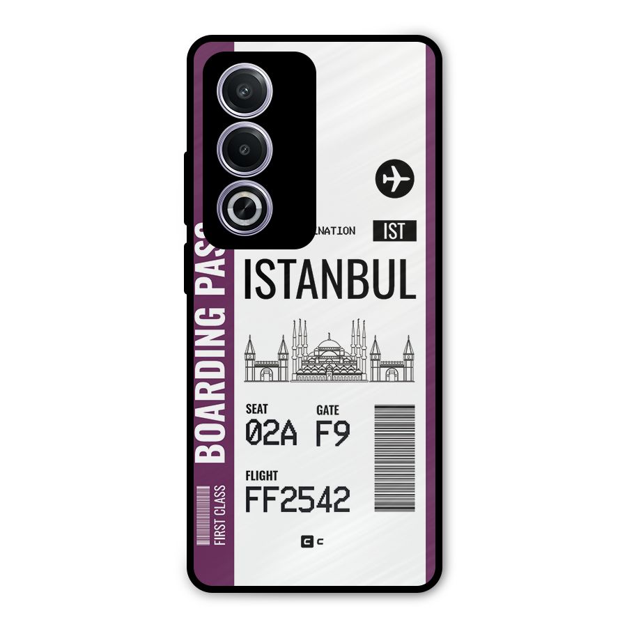 Istanbul Boarding Pass Metal Back Case for Oppo A3 Pro