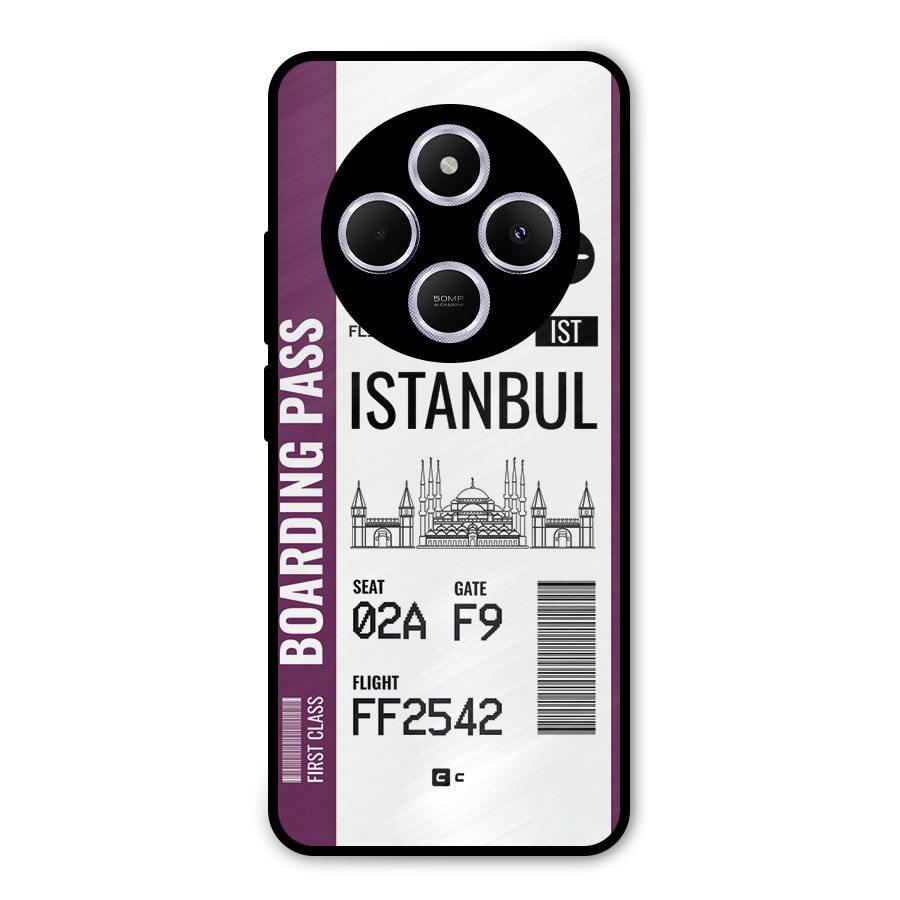 Istanbul Boarding Pass Metal Back Case for Poco M7