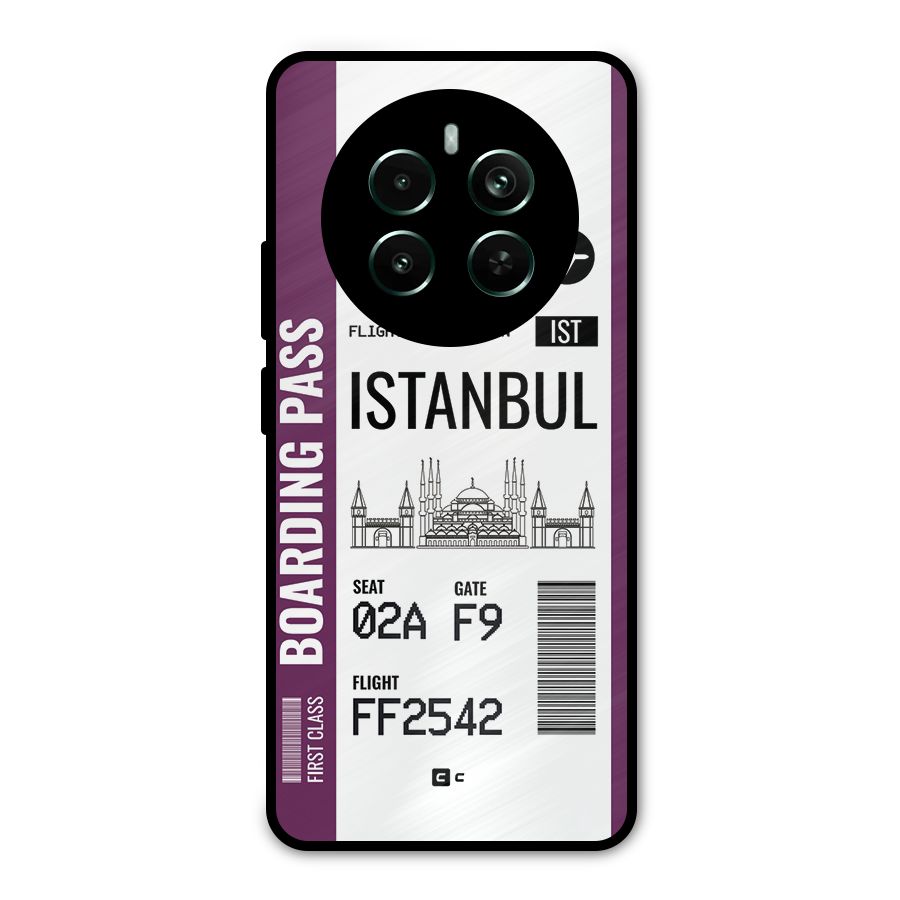 Istanbul Boarding Pass Metal Back Case for Realme 12 Pro Plus