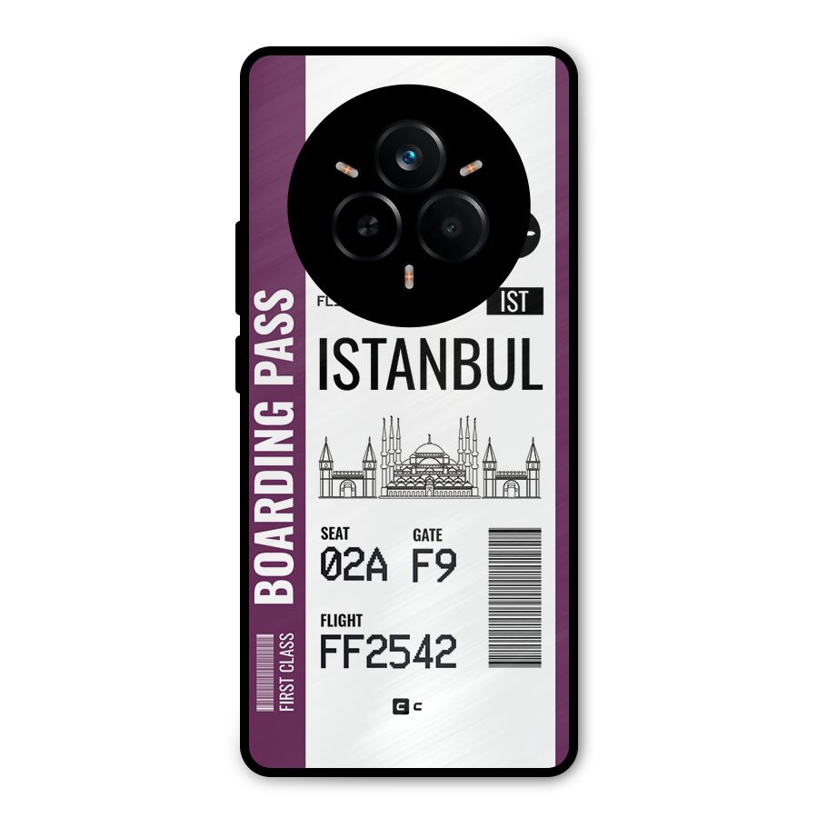 Istanbul Boarding Pass Metal Back Case for Realme 14 Pro