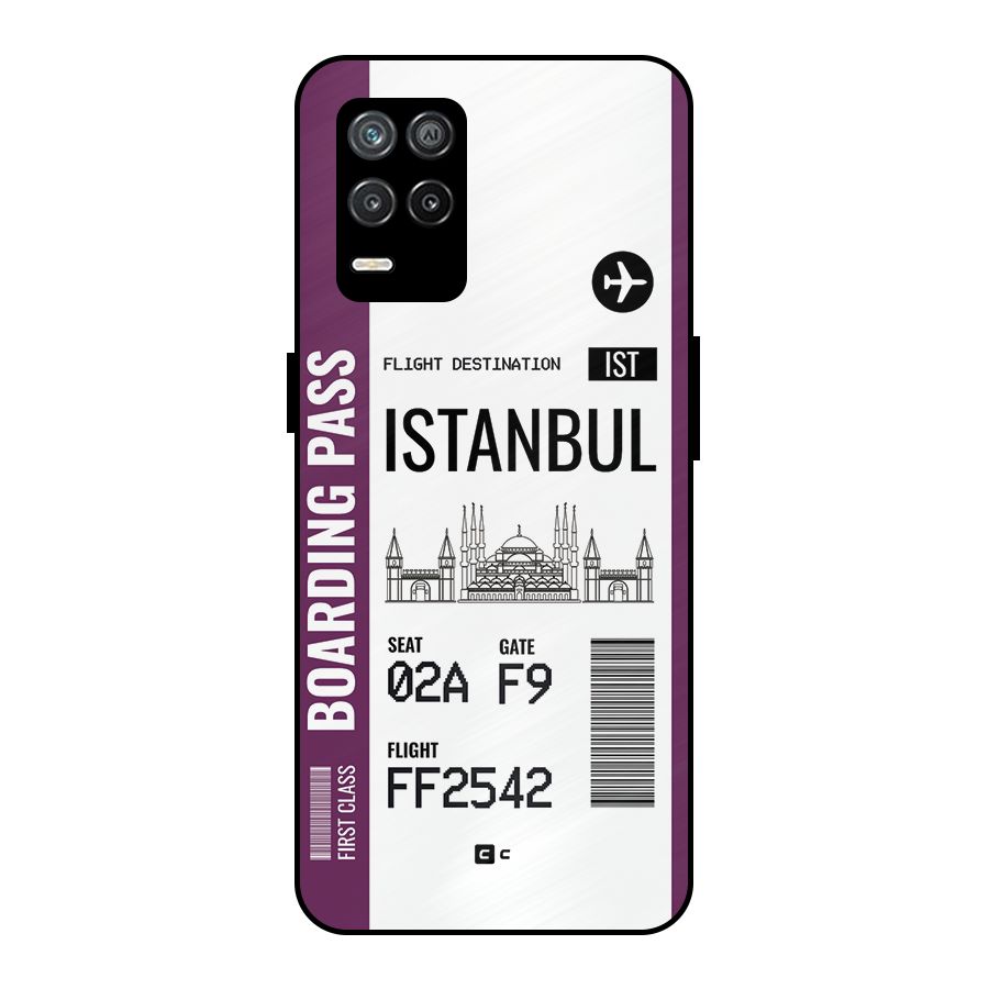 Istanbul Boarding Pass Metal Back Case for Realme 9 5G